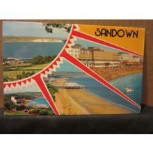 multiview, SANDOWN, ISLE OF WIGHT used postcard Colourmaster 1979 postmark =