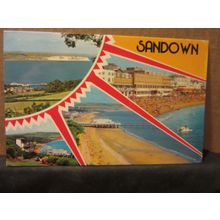 multiview, SANDOWN, ISLE OF WIGHT used postcard Colourmaster 1979 postmark #