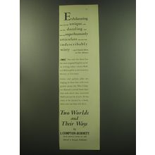 1949 Alfred A. Knopf Book Ad - Two Worlds and Their Ways by I. Compton-Burnett