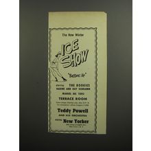 1952 Hotel New Yorker Ad - The new Winter Ice Show Bottoms Up