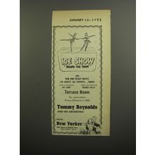 1952 Hotel New Yorker Ad - Ice Show 'Round the Town with Bob and Peggy White