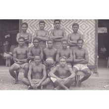 First Eleven Antique African Unidentified Football Team PB Postcard