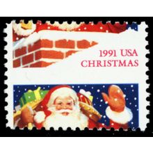 2579, Mint NH 29¢ Santa Perforation Shift Freak Error * Stuart Katz