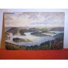 FUNFSEENBLICK, URFTTALSPERRE, EIFEL, GERMANY unused antique postcard #