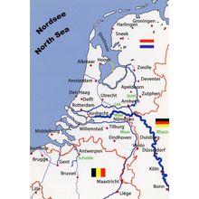 North Sea Nordsee Rare 1980s Map Postcard