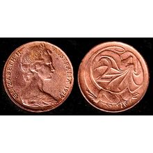 Australia Two Cent 1979 Used Coin Frilled neck-lizard 2c QE II