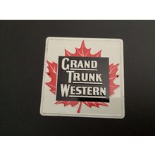 ICOLLECTZONE Vintage 1950's Grand Trunk Sign Apx 2.5" x 3 3/4 (B000) Nice