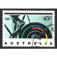 AUSTRALIA 1992: OLYMPIC GAMES BARCELONA - 45c CYCLING CTO FULL GUM (G8)