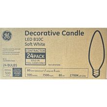 Decorative Candle GELED B10C Contractor 24pk BC10 candelabra base Soft White