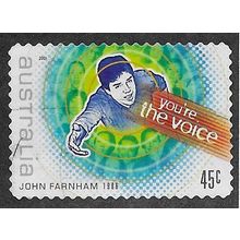 AUS 2001 45c (S/A) 'ROCK & POP - JOHN FARNHAM' FINE USED (EBID68-207)