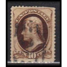 Used 187 10c Thomas Jefferson Fine RA0340