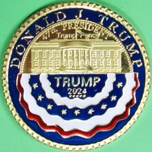 Donald Trump 2024. Challenge Coin. 1.50". 74b.