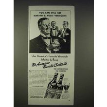 1940 Martini & Rossi Vermouth Ad - You Can Still Get