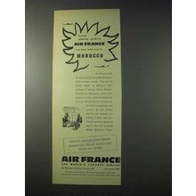 1959 Air France Airline Ad - Low-Cost to Morocco