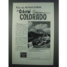 1962 Burlington Route Railroad Ad - Colorful Colorado
