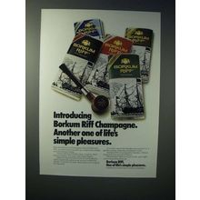 1975 Borkum Riff Champagne Pipe Tobacco Ad - Pleasures