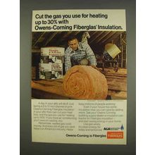 1976 Owens-Corning Fiberglas Insulation Ad - Cut Gas