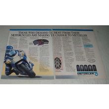 1988 Metzeler Motorcycle Tires Ad - Making the Change