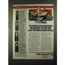 1988 Metzeler Tires Ad - ME33, ME99A, ME1 and Slicks