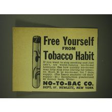 1952 No-To-Bac Co. Lozenges Ad - Free yourself from Tobacco Habit