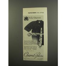 1953 Charvet et Fils Polo Shirt and Ties Advertisement - Tres Charvet