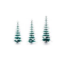 256-03-2 - Dregeno Winter Trees - Medium Assortment of 3 (13.5cm, 15cm and 20cm)
