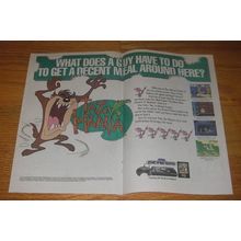 1992 Sega Genesis Taz-Mania Video Game Ad - What does a guy have to do