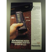 1992 Panasonic Program Director VCR Remote Ad - Programming as Easy as 1,2,3