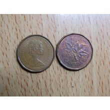 1988 Queen Elizabeth 1 Cent Canada Coin