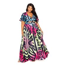 Women's Ombre Animal Maxi Skirt & Top Set