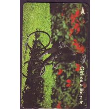 Girl On A Bicycle S'pore $10 Telephone Card (Used)