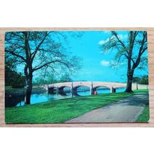 POSTCARD: LEICESTER - ABBEY PARK, RIVERSIDE WALK & BRIDGE: 1964