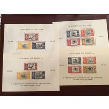 ICOLLECTZONE Bolivia 357-358 a& b four sheets VF NH post office fresh