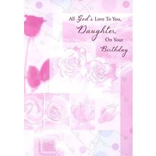 All God's Love to you Daughter on Your Birthday - Birthday Greeting Card - 1276A