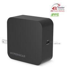 HyperGear SpeedBoost 65W USB-C PD Laptop Wall Charger with PPS[ Black ]