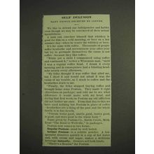 1914 Postum Drink Ad - Self Delusion