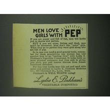 1939 Lydia E. Pinkham's Vegetable Compound Ad - Pep