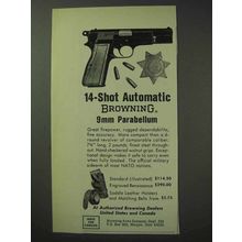 1971 Browning 9mm Parabellum Pistol Ad - 14-Shot