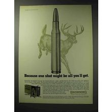 1971 Browning Ammunition Ad - One Shot Might Be All