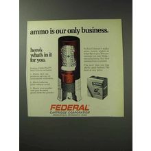 1971 Federal Shotgun Shells Ad - Ammo Our Business