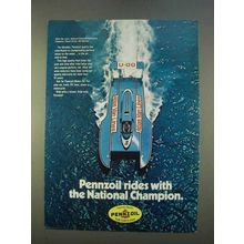 1979 Pennzoil Oil Ad - Atlas Van Lines Hydroplane