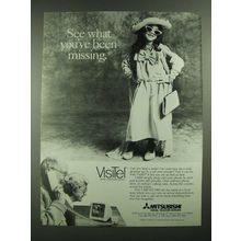 1988 Mitsubishi VisiTel Visual Telephone Display Ad - What You've Been Missing