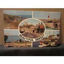 BEAUTIFUL DORSET county . multiview used vintage postcard by J. Salmon 1974 pm #