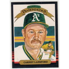 1985 Donruss baseball card 8 Carney Lansford Diamond King