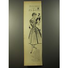 1954 De Pinna Townfield Coatdress Ad - You'll love it in September