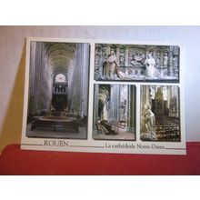multiview, CATHEDRALE NOTRE-DAME, ROUEN, France used postcard 2002 pm =