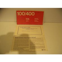 1978 DODGE TRUCKS OPERATING INSTRUCTIONS OWNERS MANUAL 100 200 300 400