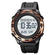 SKMEI 1872 Stainless Steel Buckle PU Strap Waterproof Electronic Watch, White, B