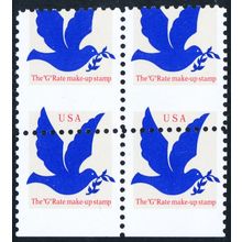 2877, MNH 4¢ - Perfs Shifted Freaky Error Block of Four *-* Stuart Katz