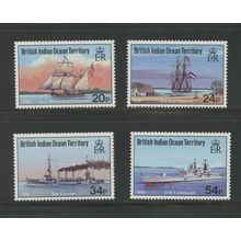 British Indian Ocean Territory 115-118, 1991 Ships, VF, MNH (BIOT520)